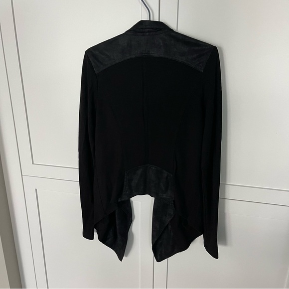 Cabi 529 Owens Waterfall drape faux black jacket - Picture 3 of 10
